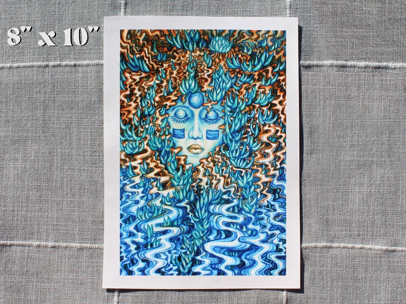Coastal Goddess Print 8x10" inches