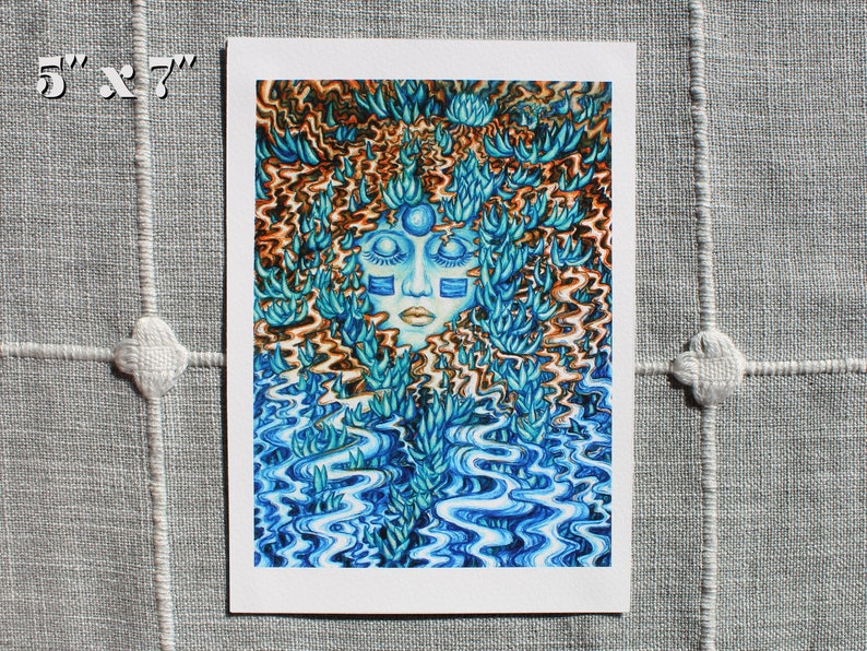 Coastal Goddess Print 5x7" inches