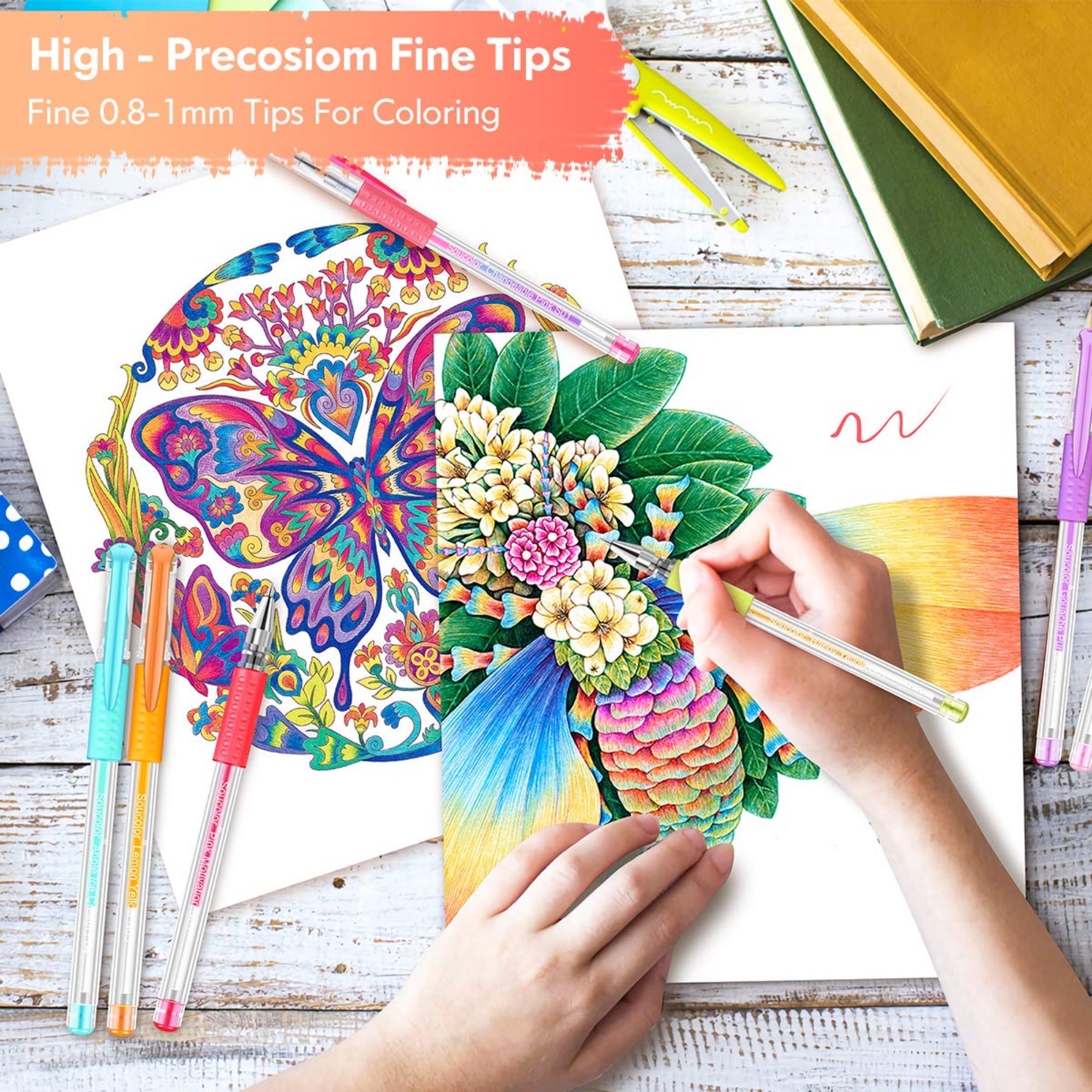 Gel Pens for Coloring Books 122 Pack Etsy