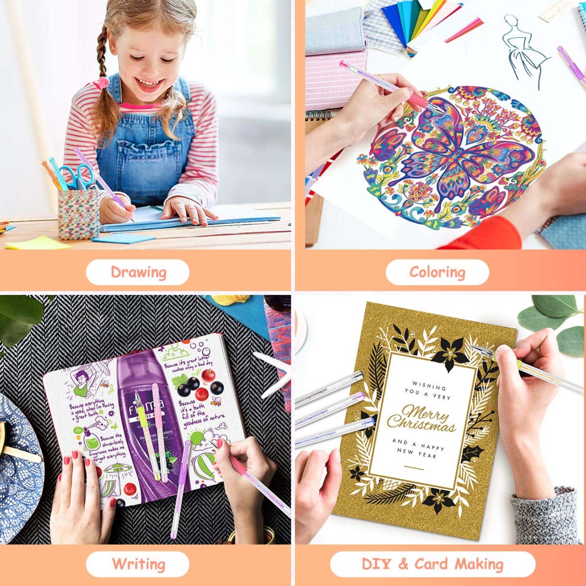 Gel Pens for Coloring Books 122 Pack Etsy