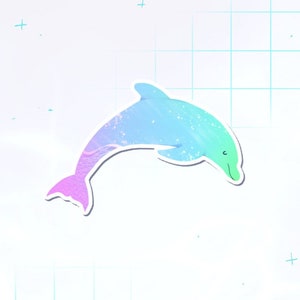 Aquarium céleste - Autocollant de dauphin| | de la vie aquatique Bullet Journal et planificateurs