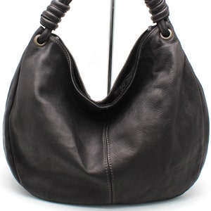 Leren tas Zachte handtas Damestas Hobotas Made in Italy Florence