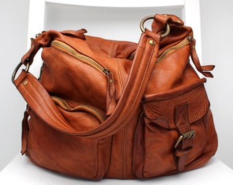 Sac fourre-tout en cuir souple pour femme Italie Sac en cuir