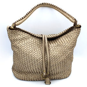 Leather Bag Leather Handbag Woven Handmade in Italy