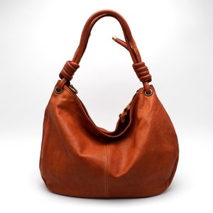 Leather Bag Soft Leather Handbag Women Leather Purse Hobo Soft Bag Made in Italy NEW