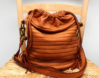 Leather Bag Soft Small Leather Handbag Women Purse Soft Totes Bag Italian