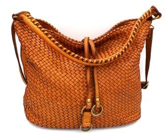 Leather Bag Leather Handbag Woven Handmade in Italy