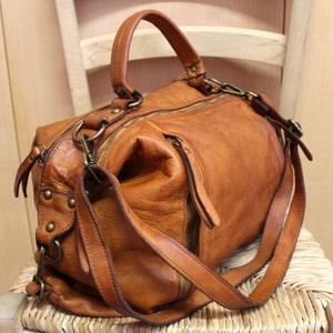 Leather Bag Soft Leather Handbag Italy Leather Purse Big Bag