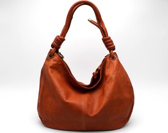 Leather Bag Soft Leather Handbag Women Leather Purse Hobo Soft Bag Made in Italy NEW