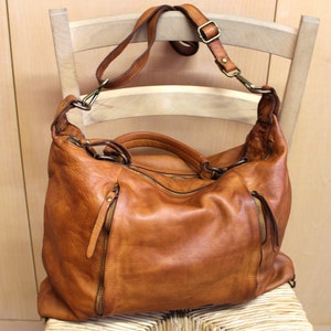Leather Bag Soft Leather Handbag Italy Leather Purse Big Bag