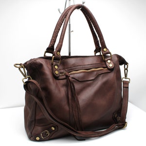 Leather Bag Soft Leather Shoulder Bag for Women Italy Tote Handbag