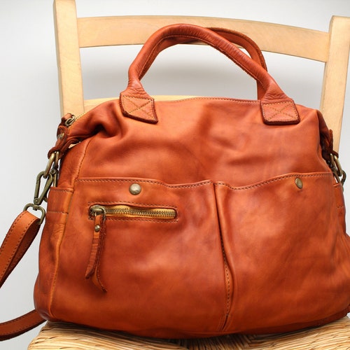 Leather Bag Soft Leather Shoulder Bag for Women Italy Handbag - Etsy