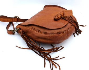 Leather bag Soft Crossbody Leather Handbag for Women Made in Italy Brown Bag