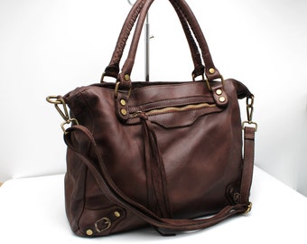 Leather Bag Soft Leather Shoulder Bag for Women Italy Tote Handbag