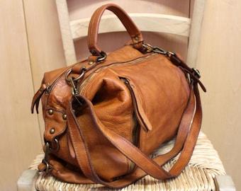 Leather Bag Soft Leather Handbag Italy Leather Purse Big Bag