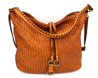Leather Bag Leather Handbag Woven Handmade in Italy