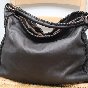 Bolso de cuero Bolso de mano de cuero suave Monedero de cuero para mujer Bolso hobo suave Italia