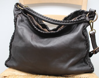 Leather Bag Soft Leather Handbag Women Leather Purse Hobo Soft Bag Italy