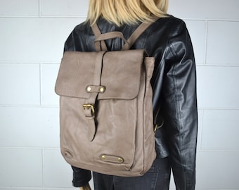 Weicher Lederrucksack: Handgefertigte Italienische Reisetasche