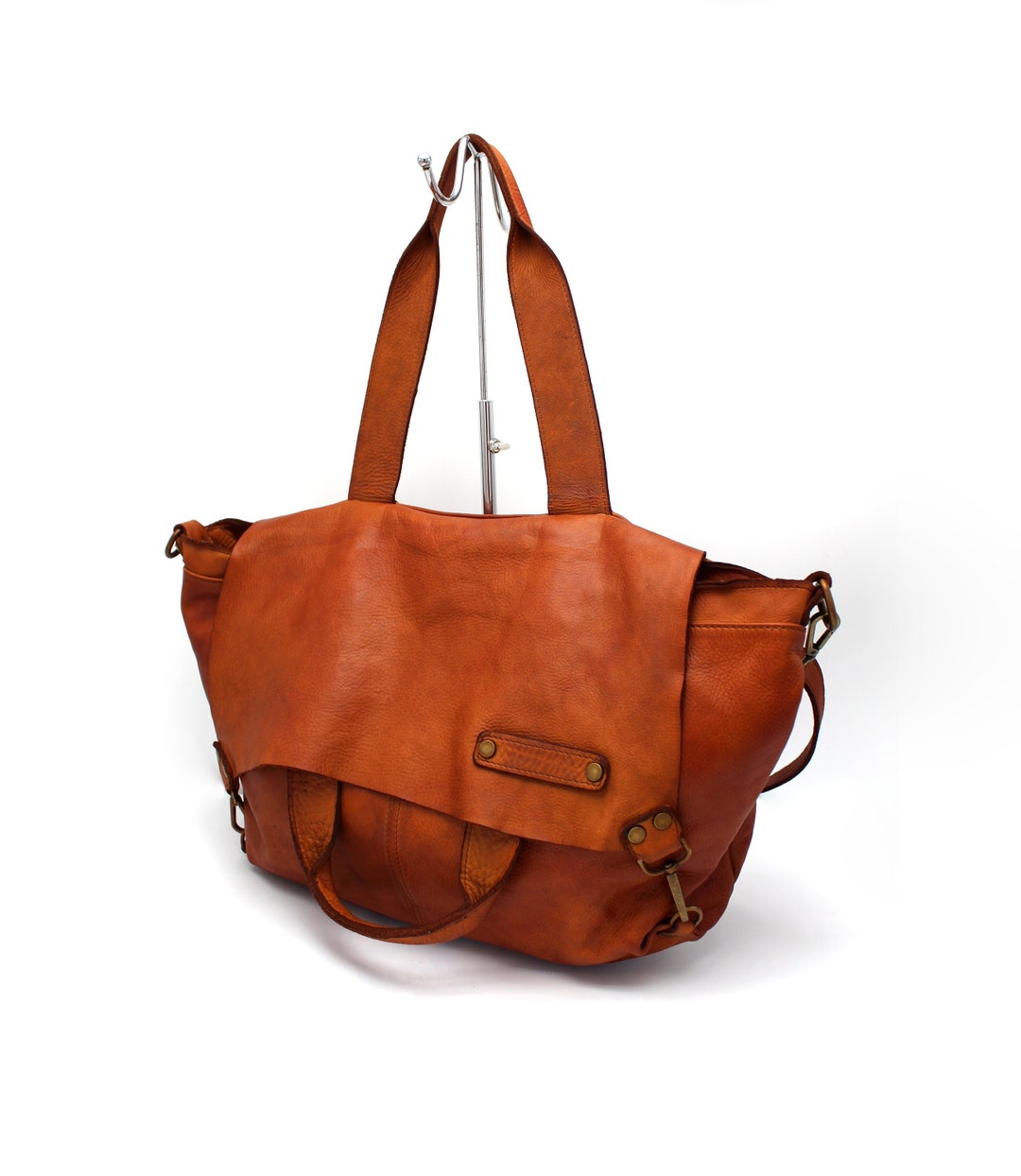 Leather Bag Soft Leather Bag Shoulder Handbag Italy Florence Brown ...