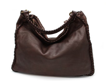 Soft Leather Handbag: Italian Leather Crossbody Bag, Made in Italy
