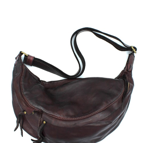 Leather Bag Soft Leather shops One Shoulder Bag Leather Handbag Crossbody Waist Bag Leather Pouch