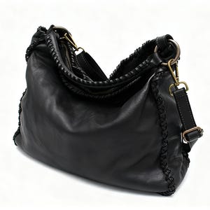 Leren tas zachte handtas damestas hobo zachte tas Italië