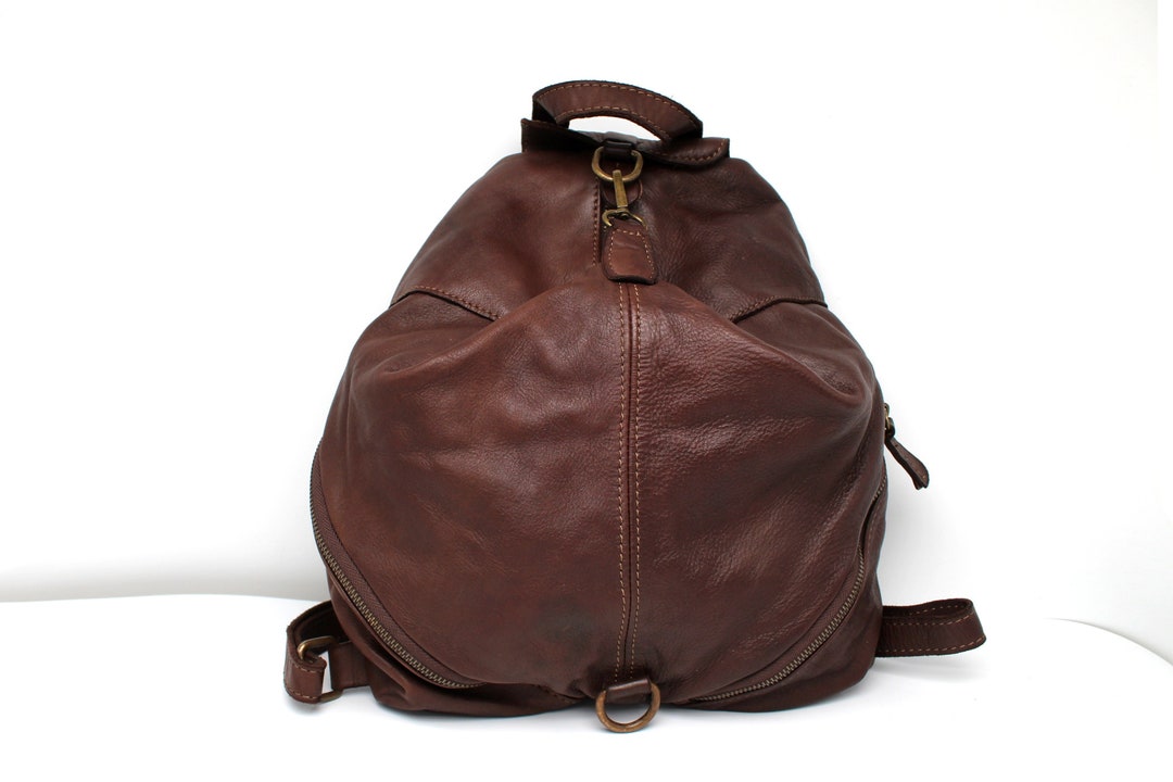 Soft Leather Backpack for Women Made in Italy Backpack - Etsy