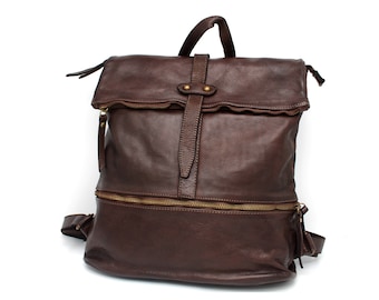Leather Backpack Soft Leather Back Pack Italy Leather Bag