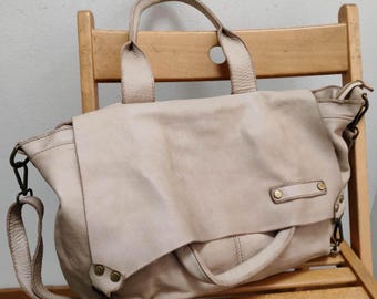Leather Bag Cross body soft Bags Leather Shoulder Handbag Italy Dark Brown Florence