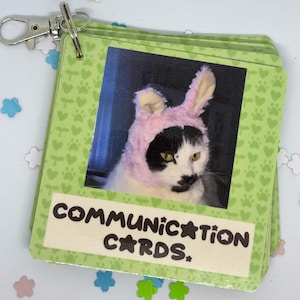 Cartes de communication pour chats | D'adorables chats rigolos, autisme chaotique, TDAH, aides à la communication