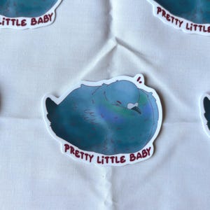 Pretty Little Baby Vinyl Sticker | funny chaotic cute pidgeon bird