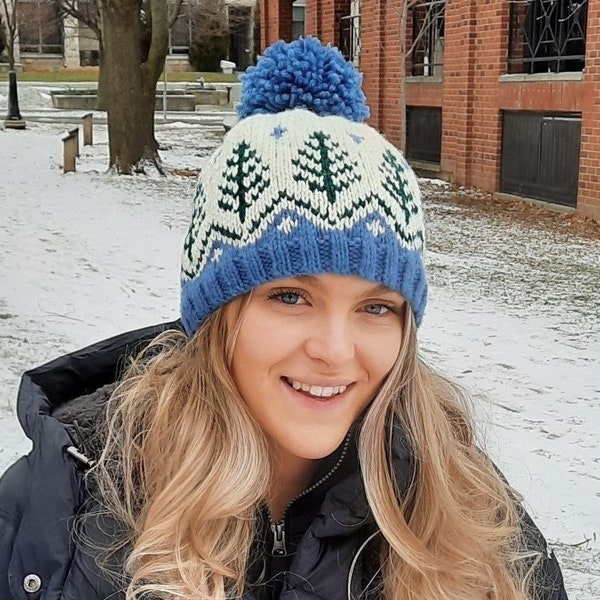 Fair Isle Beanie Hat - Etsy