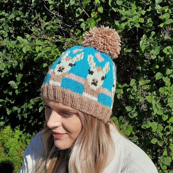 Lauren, Lama, knitting pattern, animal, hat, toque, beanie, women's, colorworks, fair isle, circular needles, knitting chart, alpaca