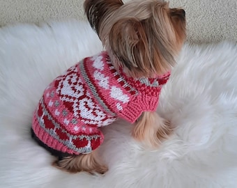 Love is in the Air, Knitting Pattern, Dog Sweater, Xxs, Xs, Small