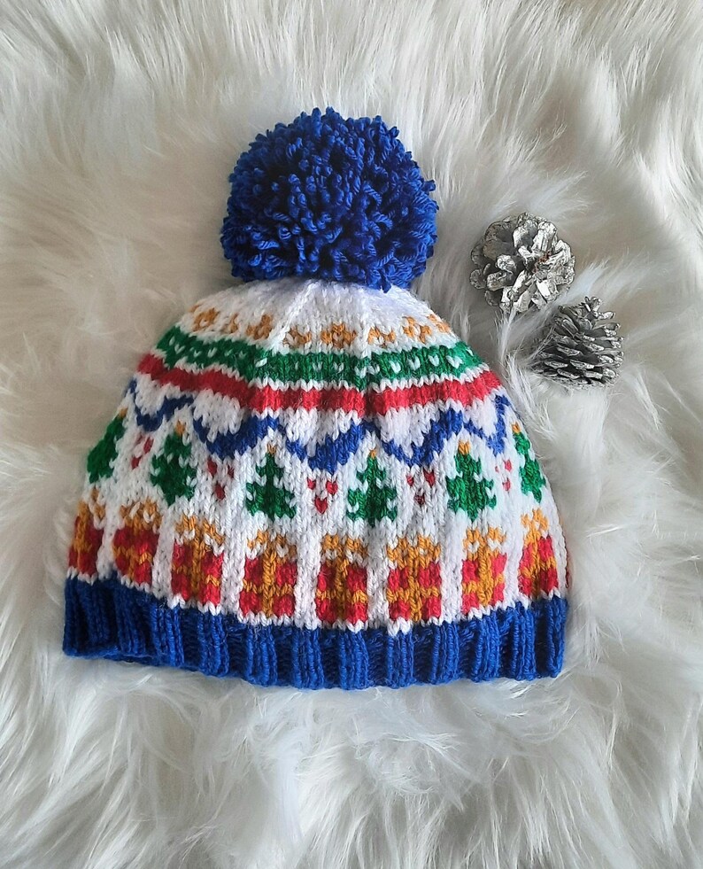 Joy, Christmas, Knitting pattern, hat, toque, beanie, women's, icelandic, presents, gifts, fair isle, norwegian, colorworks, knitting graph image 8