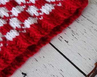 Red and White Checkerboard Pattern Headband * Beginner  display picture 2
