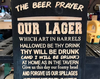 Our Lager Beer Prayer Sign 2022 CRV/CNC/DXF/Svg