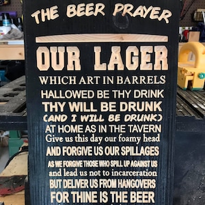 Our Lager Beer Prayer Sign 2022 CRV/CNC/DXF/Svg