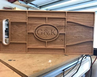 Charcuterie Board CRV/DXF/CNC/Svg Includes both Single and Double Handle versions of the file