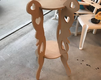36 inch plant stand heart wings CRV/DXF/SVG