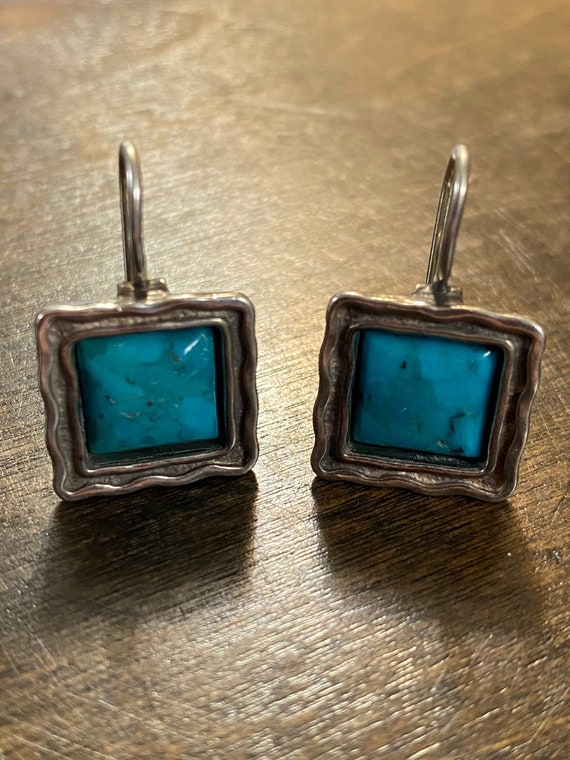 SILPADA Jewelry Retired ~ Turquoise /& Glass Sterling Silver Earrings