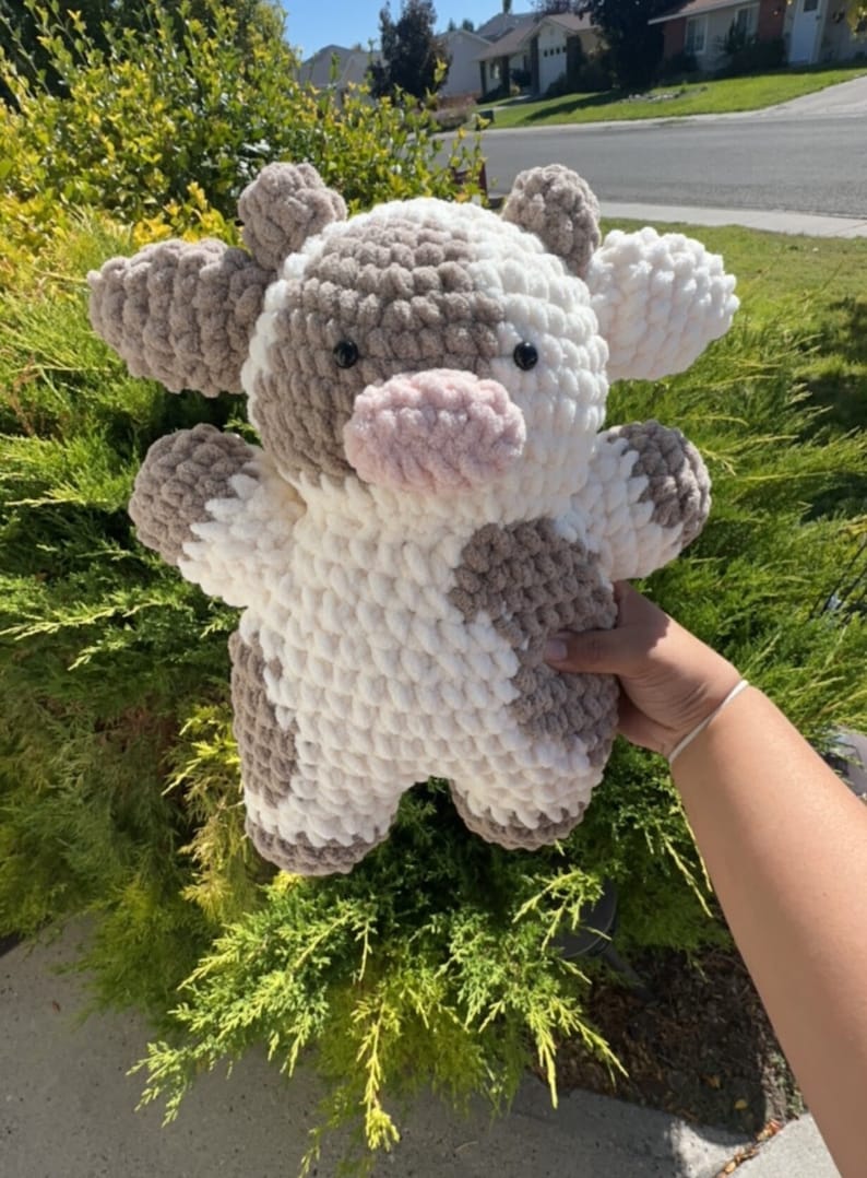 Cow Custom Blush Cow Crochet Plushie//baby Shower Cow/custom Plushie Cow/ Custom ...