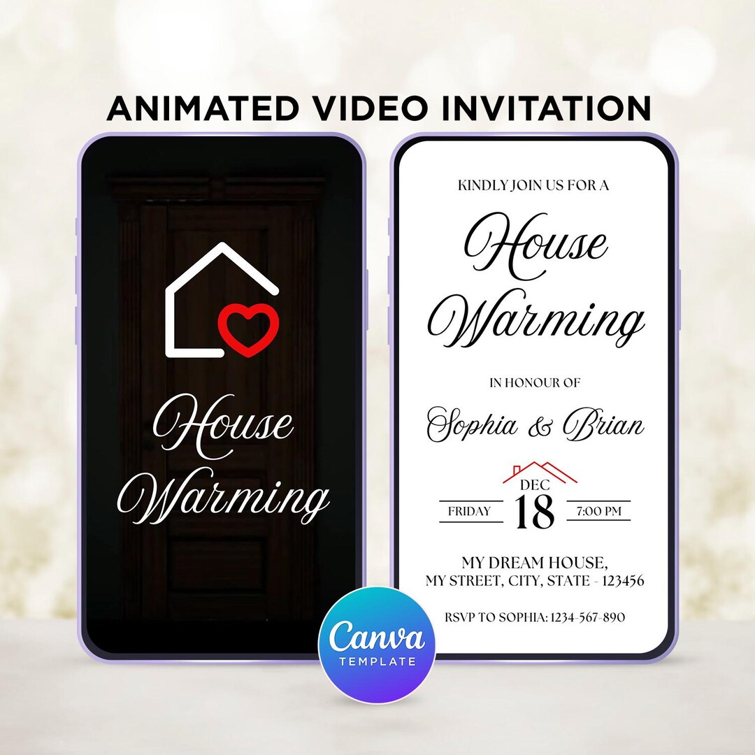 Elegant Housewarming Animated Video Invitation: Minimalist New Home ...