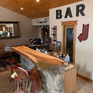 Live Edge Spalted Maple Bar Top