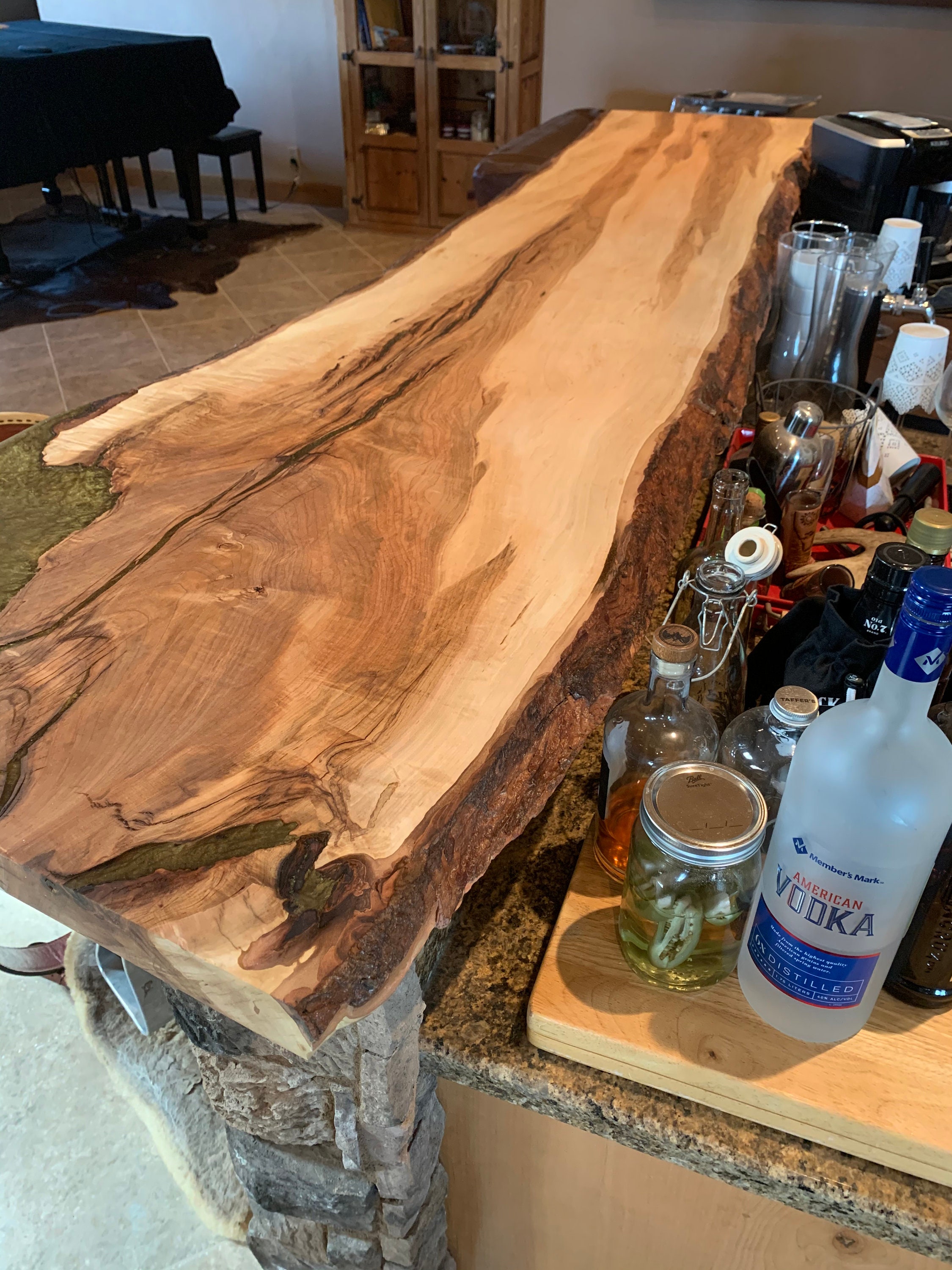Live Edge Spalted Maple Bar Top Etsy UK