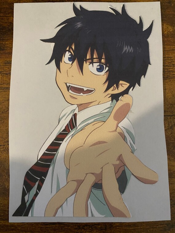 blue exorcist rin sticker etsy