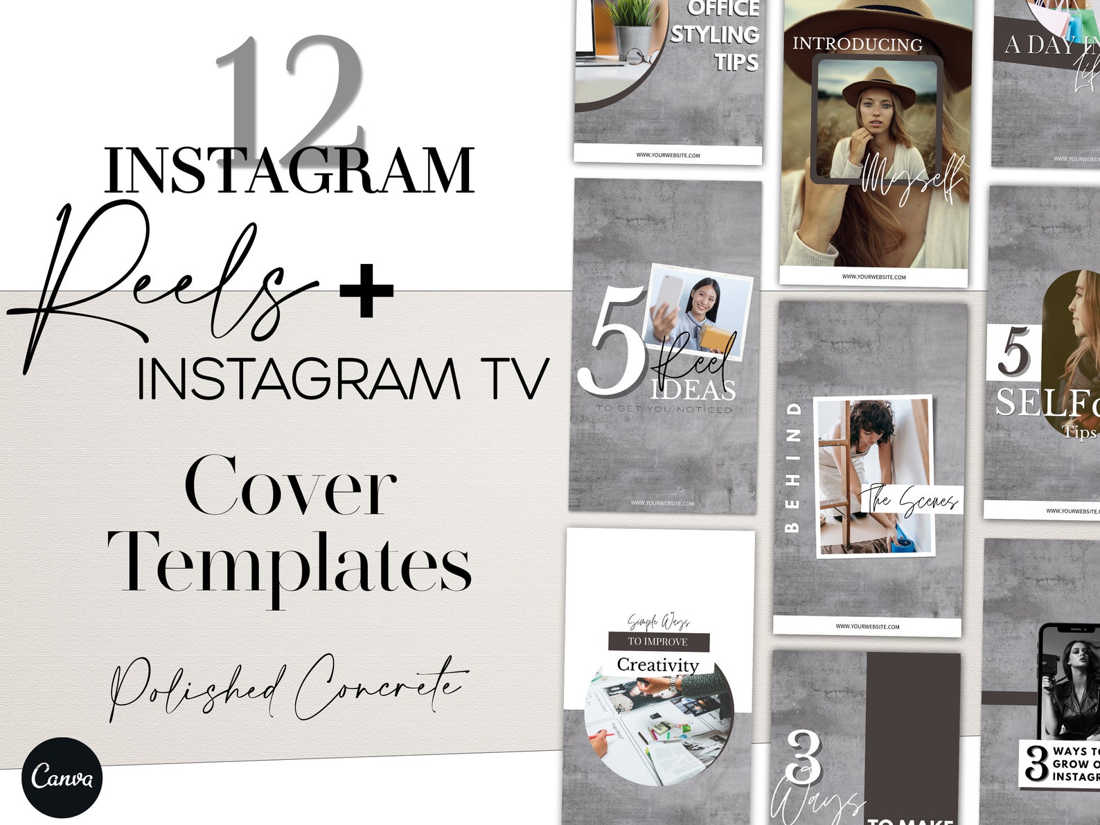 12 Instagram Reels Templates Canva Templates for Instagram | Etsy
