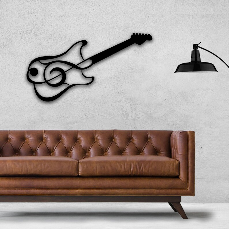 Guitar Guitar Metal Wall ArtMetal Wall SculptureMetal Wall Etsy
