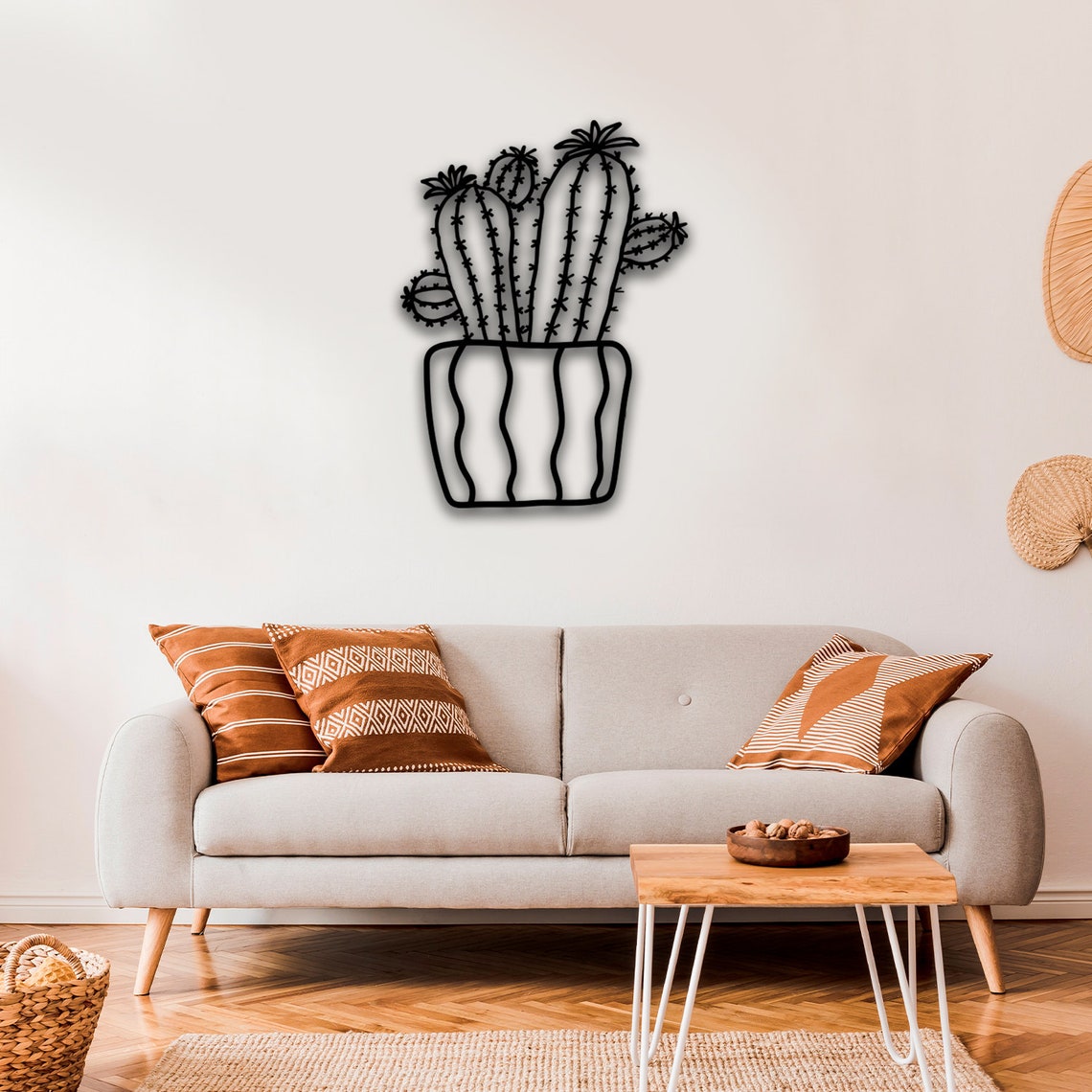 Cactus Metal Wall Decoration Cactus Decor Metal Wall Art Etsy